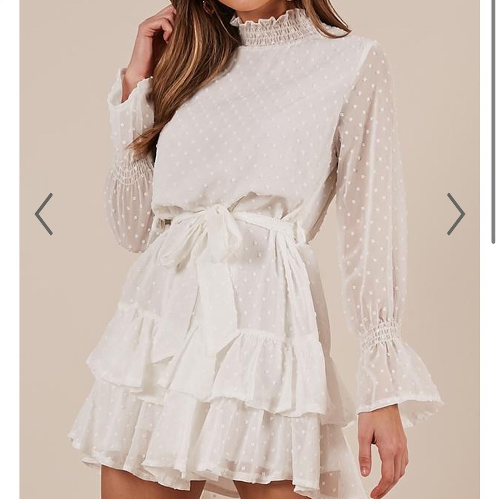 White long sleeve mini